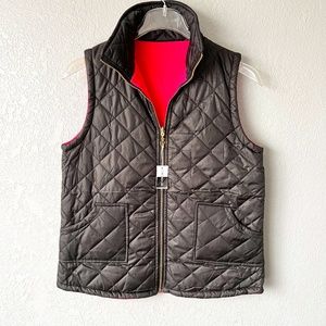 NWT - Lexi York large, reversible black/pink puffer vest